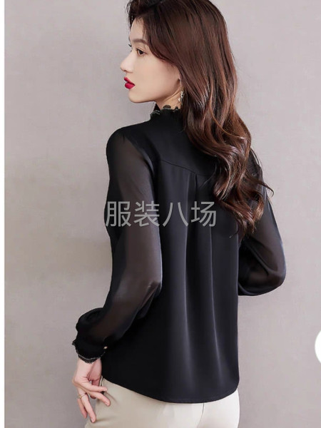 2023春裝新款高級感女士襯衫氣質小衫長袖襯衣春夏v領雪紡上-第5張圖片