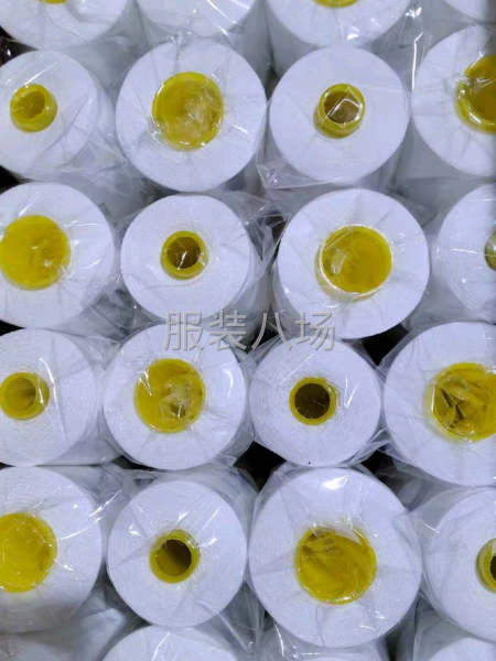 402黑白缝纫线针织线挎边码边平车手工制衣纺织家纺工业缝纫线-第2张图片