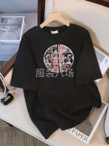 新中式女短袖衫t恤刺繡新款-第3張圖片