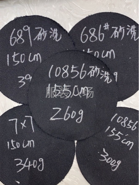 10856#16×12#砂洗面料，黑色價格8.8元，門幅15-第1張圖片