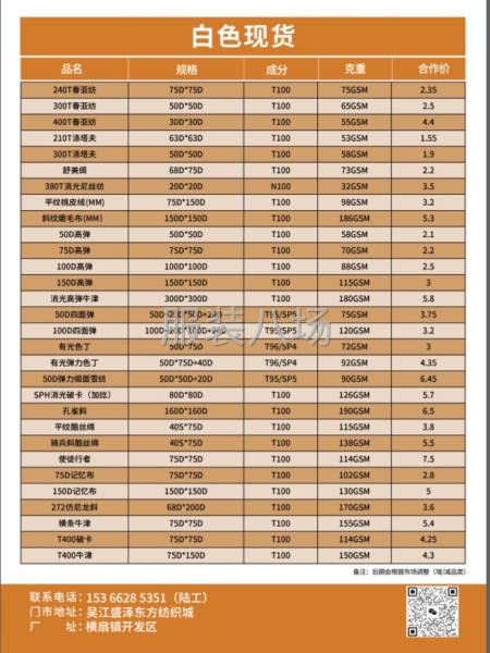 盛澤梭織市場(chǎng)面料，專供二批，另誠招全國各地代理商-第1張圖片