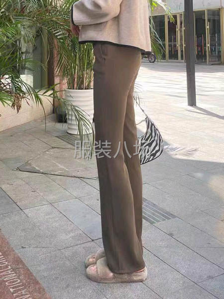 秋冬款加绒超长喇叭裤子-第2张图片