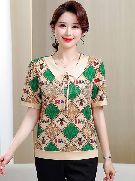 老年翻领女装短袖衫-第2张图片