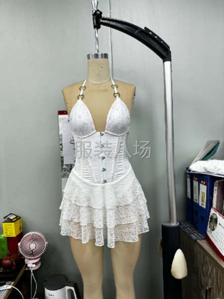 女裝泳裝，情趣內(nèi)衣款，帶胸杯+鋼圈套+穿魚骨-第5張圖片