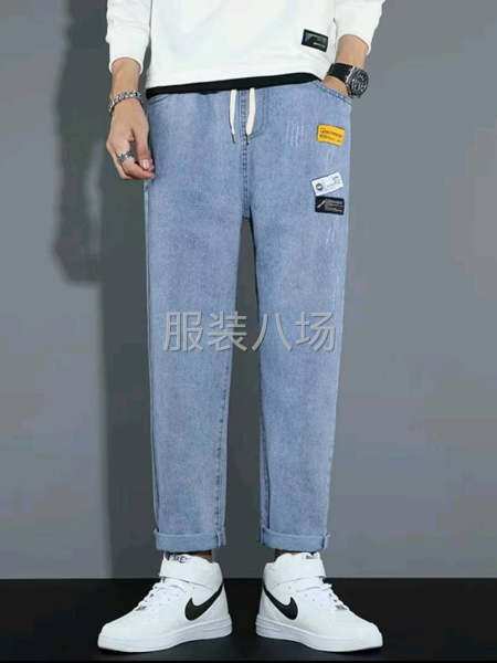 男宽松抽绳牛仔裤-第8张图片