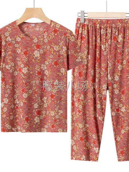 提花冰麻妈妈装夏季套装-第4张图片