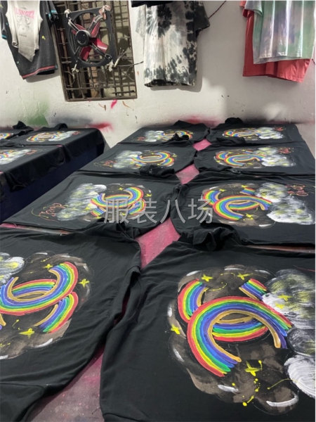 服装手绘，喷色，撒点，烫金-第4张图片