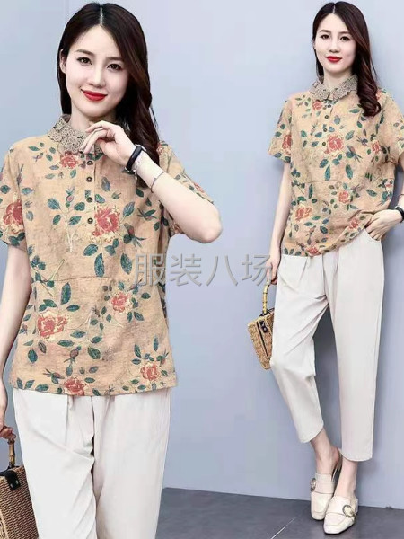 1926件中老年棉麻上衣，XL-5XL  ，衣服好 清货便宜-第1张图片