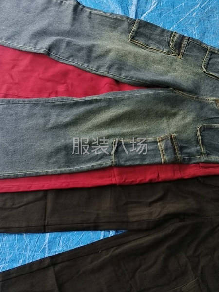 批发牛仔工装裤女装，成品。-第4张图片