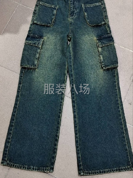 批发牛仔工装裤女装，成品。-第1张图片