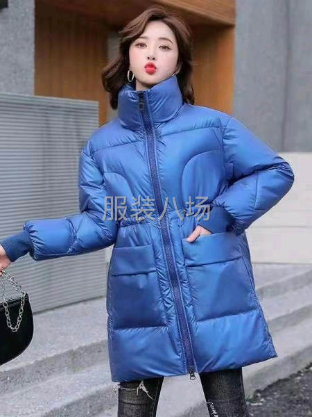 亮面中长款羽绒棉棉服-第2张图片