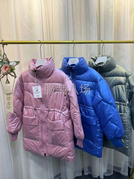 亮面中长款羽绒棉棉服-第7张图片