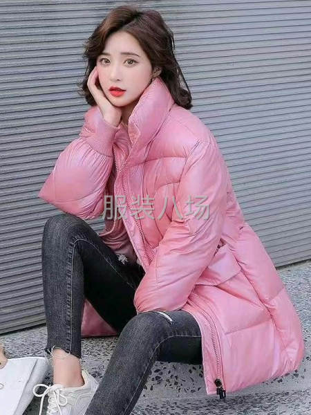 亮面中长款羽绒棉棉服-第4张图片