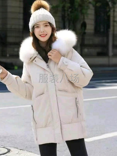 加厚韩版中长款羽绒棉服-第6张图片