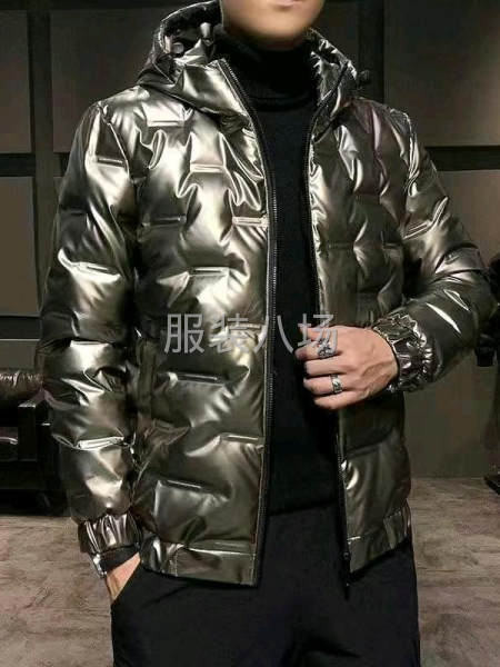 情侣款亮面羽绒服-第5张图片