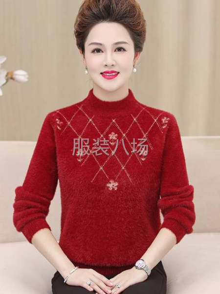 老年水貂绒毛衣套头款-第3张图片