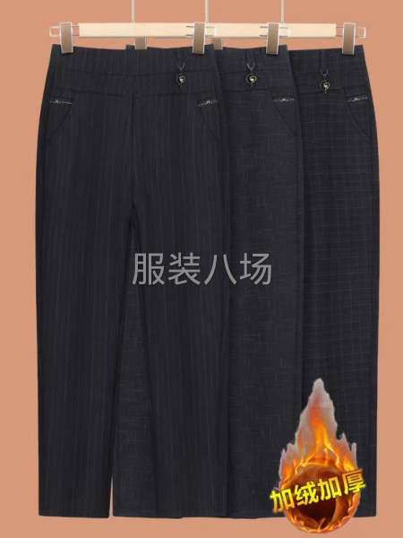 加绒中老年女裤厚款-第5张图片