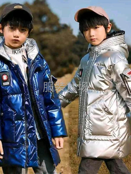 男孩亮面免洗韩版羽绒服-第2张图片