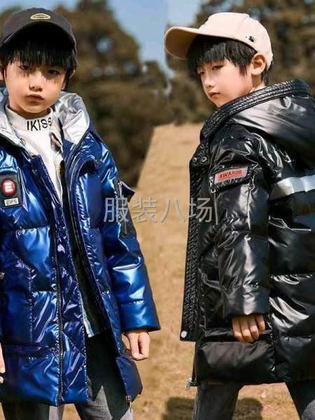 男孩亮面免洗韩版羽绒服-第1张图片
