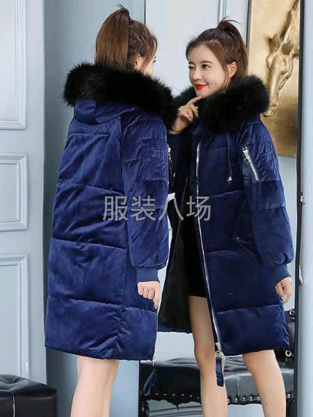 金丝绒加厚棉服ins-第1张图片
