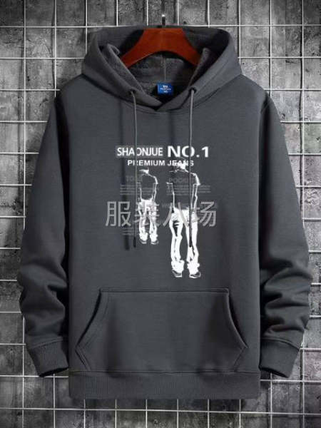 加厚加绒连帽卫衣男士新款-第3张图片