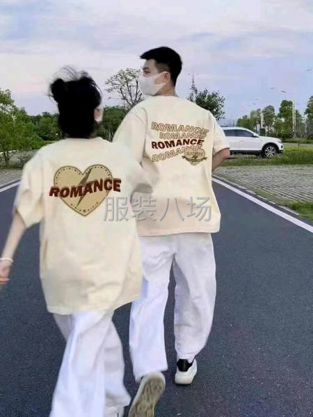 港风大版T恤15000件，200克，独立包装带吊牌，花型很多-第3张图片