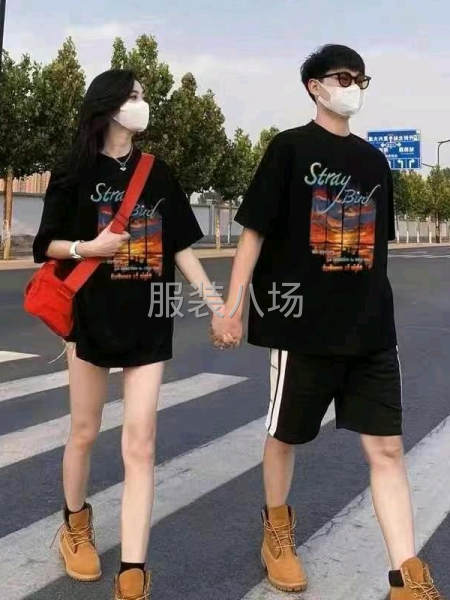 港风大版T恤15000件，200克，独立包装带吊牌，花型很多-第7张图片