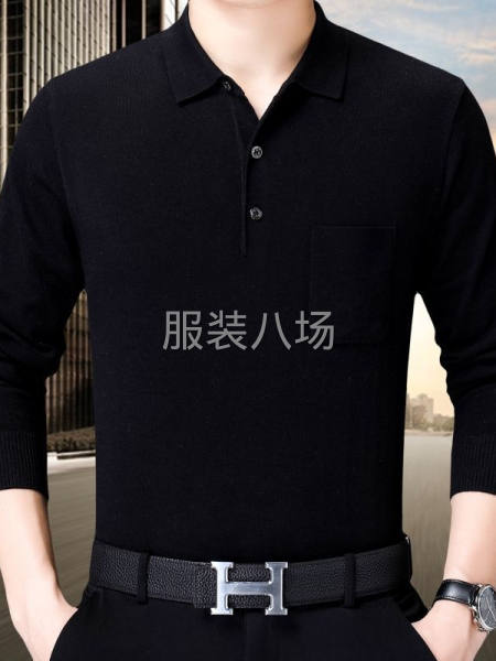 纯棉纯色男翻领长袖齐码-第3张图片