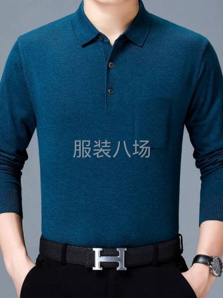 纯棉纯色男翻领长袖齐码-第2张图片