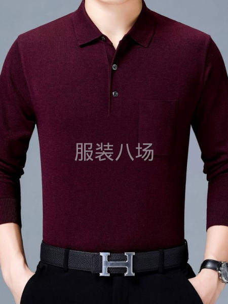纯棉纯色男翻领长袖齐码-第4张图片