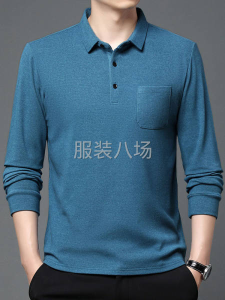 纯棉纯色男翻领长袖齐码-第5张图片