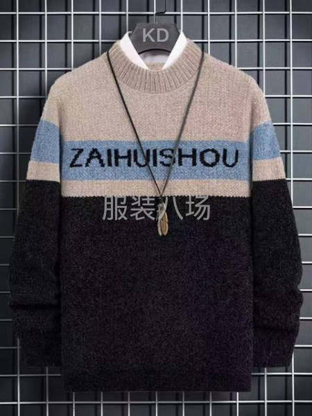厚款男士套头毛衣雪尼尔套头-第2张图片