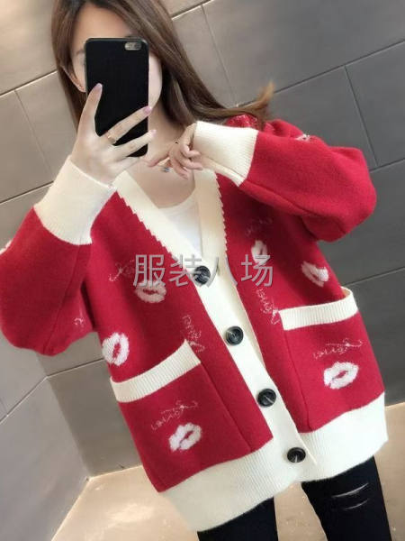 女装厚款包芯纱开衫外套毛衣-第1张图片