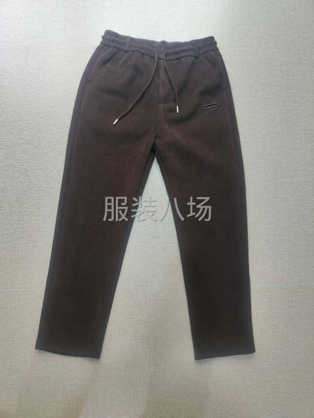 欧棉绒男裤门巾真拉链后口袋真拉链-第2张图片