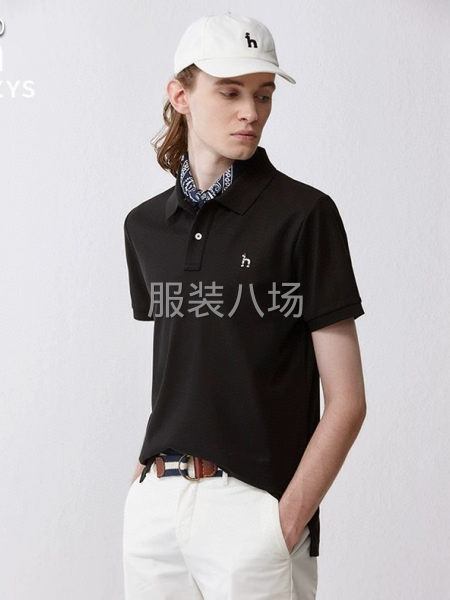 男装翻领短袖T恤衫  工艺  绣花-第2张图片