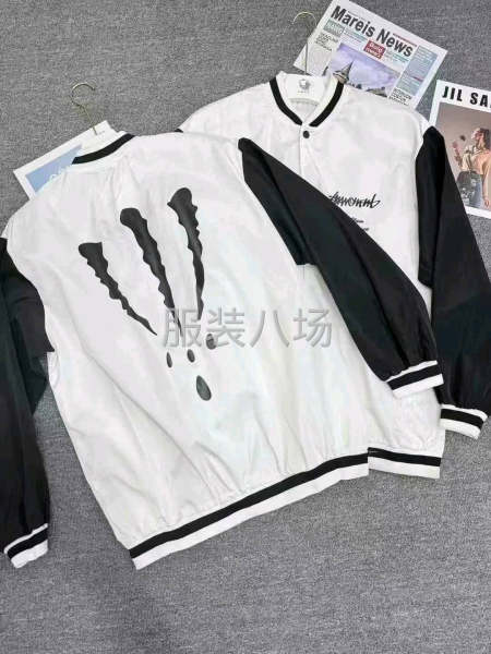 复古拼接棒球服情侣潮男外套-第5张图片