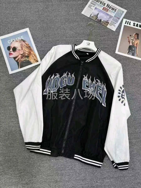 复古拼接棒球服情侣潮男外套-第3张图片