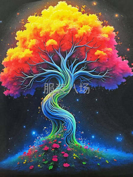 各種服裝印花，白墨直噴印花-第1張圖片