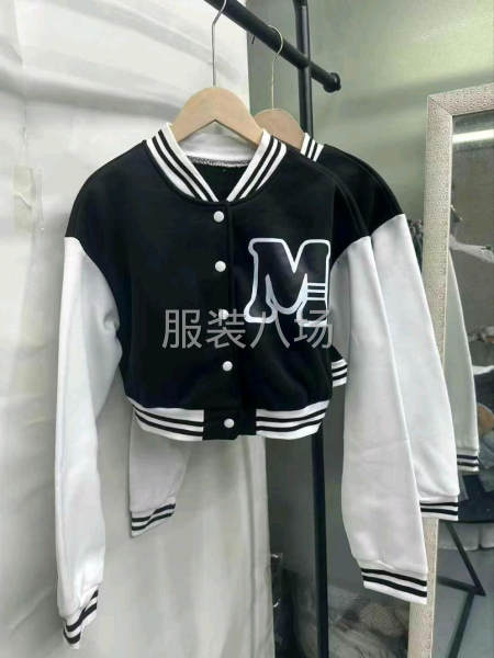 美式短款加绒棒球服-第5张图片
