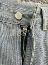undefined - 夏季新款洗水棉网红刺绣毛边阔腿牛仔短裤 - 图4