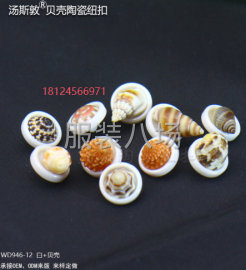 undefined - 陶瓷海螺风格纽扣，厂家供应 - 图1