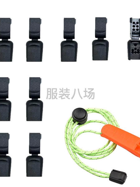 塑料彈簧扣鞋扣，一組多樣顏色可選，服裝輔料多種用途。透明、黑-第4張圖片