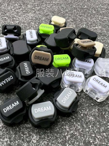 塑料彈簧扣鞋扣，一組多樣顏色可選，服裝輔料多種用途。透明、黑-第2張圖片