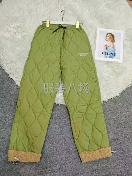 防寒休闲羊羔保暖裤男女冬季潮宽松葫芦纹防水直筒裤加绒滑雪裤-第7张图片