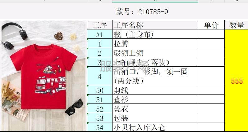 承接针织圆领，四大片，可清加工，可做后道包装-第9张图片