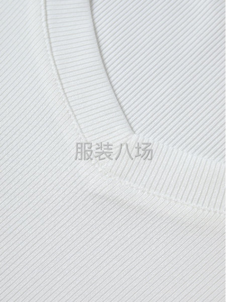 电商货批发供应链V领螺纹女T恤，支持一件代发，价格详谈-第7张图片