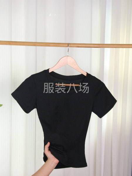 电商货批发供应链V领螺纹女T恤，支持一件代发，价格详谈-第3张图片
