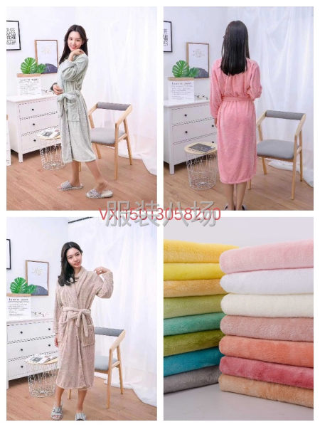 家居服睡衣面料/浴巾浴袍面料/童装毛绒家居服面料现货供应/，-第4张图片
