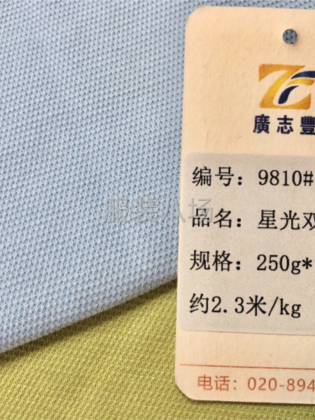 广志丰9810#星光双面250克棉涤星光小圆点纹路春夏POL-第1张图片