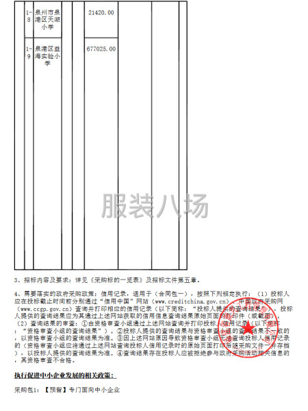 福建省泉州市泉港区第二中学等9所学校联合采购-第2张图片